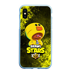 Чехол iPhone XS Max матовый Brawl Stars SALLY LEON, цвет: 3D-голубой