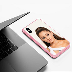 Чехол iPhone XS Max матовый Ariana Grande Ариана Гранде, цвет: 3D-баблгам — фото 2