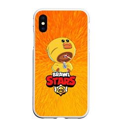 Чехол iPhone XS Max матовый BRAWL STARS SALLY LEON, цвет: 3D-белый