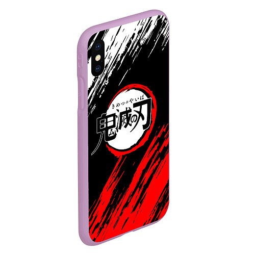 Чехол iPhone XS Max матовый KIMETSU NO YAIBA / 3D-Сиреневый – фото 2