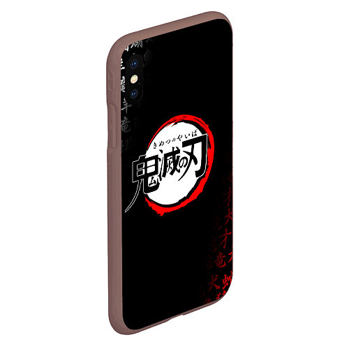 Чехол iPhone XS Max матовый KIMETSU NO YAIBA / 3D-Коричневый – фото 2