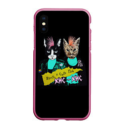 Чехол iPhone XS Max матовый Кис-Кис