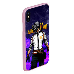 Чехол iPhone XS Max матовый PUBG, цвет: 3D-розовый — фото 2