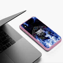 Чехол iPhone XS Max матовый ВЕДЬМАК, цвет: 3D-розовый — фото 2