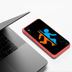Чехол iPhone XS Max матовый PORTAL, цвет: 3D-красный — фото 2