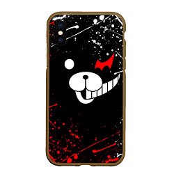 Чехол iPhone XS Max матовый MONOKUMA, цвет: 3D-коричневый