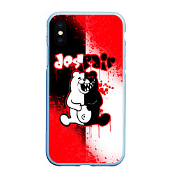 Чехол iPhone XS Max матовый MONOKUMA, цвет: 3D-голубой