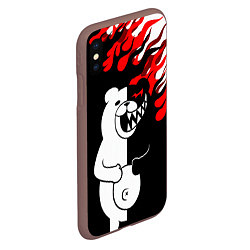 Чехол iPhone XS Max матовый MONOKUMA, цвет: 3D-коричневый — фото 2