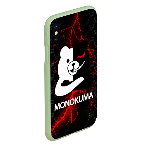 Чехол iPhone XS Max матовый MONOKUMA / 3D-Салатовый – фото 2