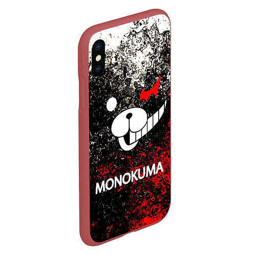 Чехол iPhone XS Max матовый MONOKUMA / 3D-Красный – фото 2