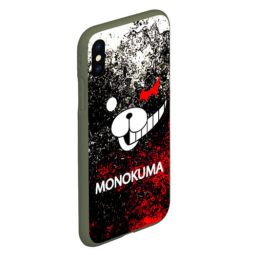 Чехол iPhone XS Max матовый MONOKUMA / 3D-Темно-зеленый – фото 2