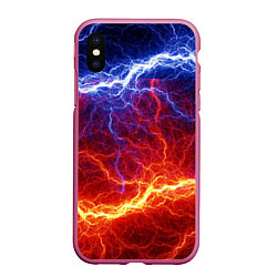 Чехол iPhone XS Max матовый Лёд и огонь