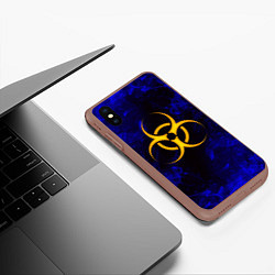 Чехол iPhone XS Max матовый BIOHAZARD, цвет: 3D-коричневый — фото 2