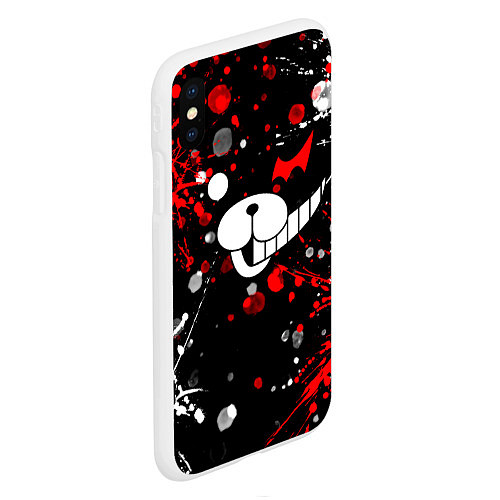 Чехол iPhone XS Max матовый MONOKUMA / 3D-Белый – фото 2