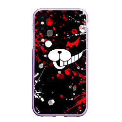 Чехол iPhone XS Max матовый MONOKUMA, цвет: 3D-сиреневый