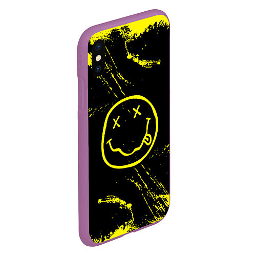 Чехол iPhone XS Max матовый NIRVANA / 3D-Фиолетовый – фото 2