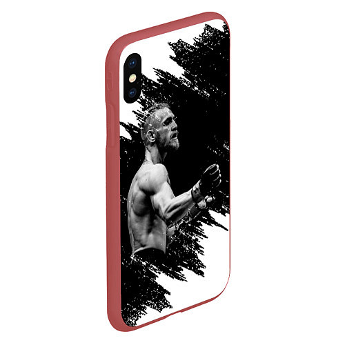 Чехол iPhone XS Max матовый Conor McGregor / 3D-Красный – фото 2