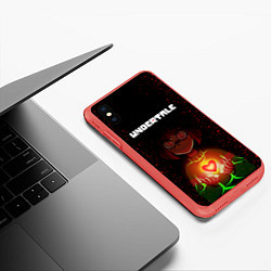 Чехол iPhone XS Max матовый UNDERTALE CHARA, цвет: 3D-красный — фото 2