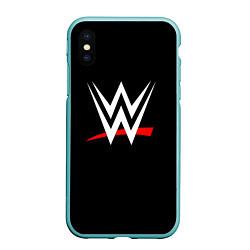 Чехол iPhone XS Max матовый WWE, цвет: 3D-мятный