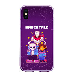 Чехол iPhone XS Max матовый UNDERTALE, цвет: 3D-сиреневый