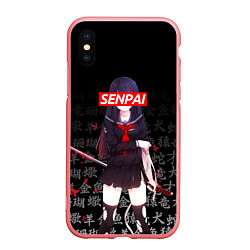 Чехол iPhone XS Max матовый SENPAI ANIME, цвет: 3D-баблгам