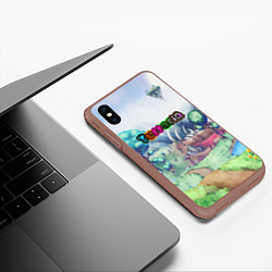 Чехол iPhone XS Max матовый TERRARIA, цвет: 3D-коричневый — фото 2