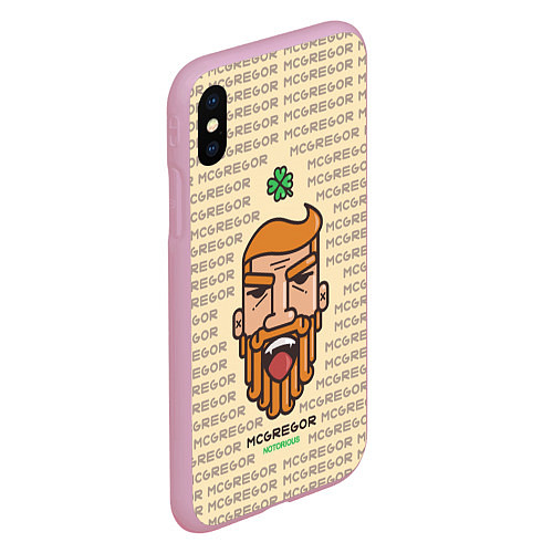 Чехол iPhone XS Max матовый MCGREGOR / 3D-Розовый – фото 2