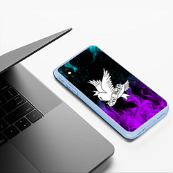 Чехол iPhone XS Max матовый LIL PEEP CRY BABY, цвет: 3D-голубой — фото 2