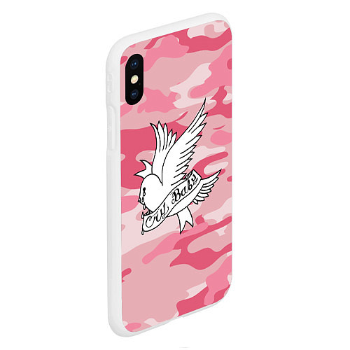 Чехол iPhone XS Max матовый LIL PEEP CRY BABY / 3D-Белый – фото 2