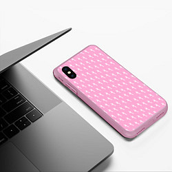 Чехол iPhone XS Max матовый LiL PEEP Pattern, цвет: 3D-розовый — фото 2