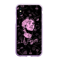 Чехол iPhone XS Max матовый LIL PEEP, цвет: 3D-сиреневый