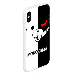 Чехол iPhone XS Max матовый MONOKUMA, цвет: 3D-белый — фото 2