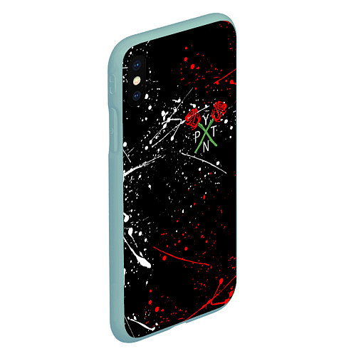 Чехол iPhone XS Max матовый Payton Moormeier: TikTok / 3D-Мятный – фото 2