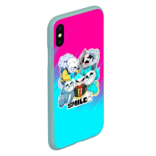 Чехол iPhone XS Max матовый UNDERTALE / 3D-Мятный – фото 2