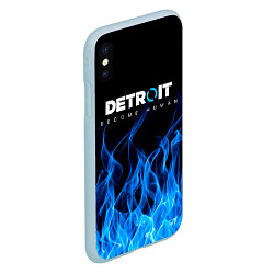 Чехол iPhone XS Max матовый DETROIT: BECOME HUMAN, цвет: 3D-голубой — фото 2