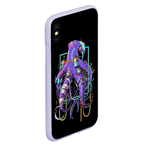 Чехол iPhone XS Max матовый Octopus / 3D-Светло-сиреневый – фото 2