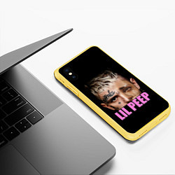 Чехол iPhone XS Max матовый Lil Peep, цвет: 3D-желтый — фото 2