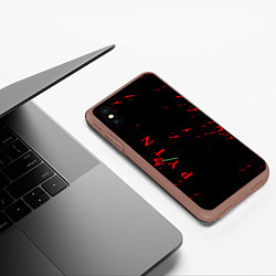 Чехол iPhone XS Max матовый ТИКТОКЕР - PAYTON MOORMEIE, цвет: 3D-коричневый — фото 2