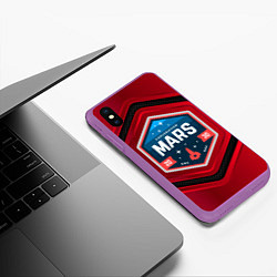 Чехол iPhone XS Max матовый MARS NASA, цвет: 3D-фиолетовый — фото 2