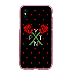 Чехол iPhone XS Max матовый Payton Moormeier: Roses, цвет: 3D-розовый
