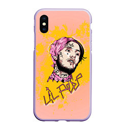 Чехол iPhone XS Max матовый Lil Peep, цвет: 3D-светло-сиреневый