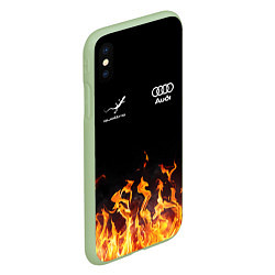Чехол iPhone XS Max матовый Audi Ауди, цвет: 3D-салатовый — фото 2
