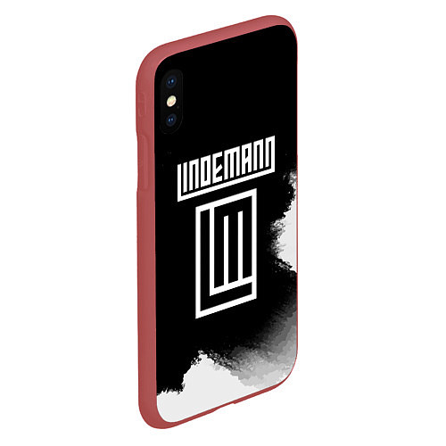 Чехол iPhone XS Max матовый LINDEMANN / 3D-Красный – фото 2