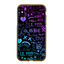 Чехол iPhone XS Max матовый LIL PEEP LOGOBOMBING