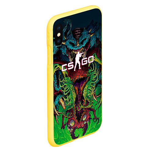 Чехол iPhone XS Max матовый CS GO Hyperbeast / 3D-Желтый – фото 2