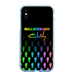 Чехол iPhone XS Max матовый BILLIE EILISH, цвет: 3D-голубой