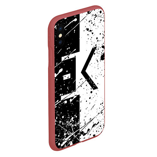 Чехол iPhone XS Max матовый ЕГОР КРИД / 3D-Красный – фото 2