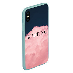 Чехол iPhone XS Max матовый WAITING, цвет: 3D-мятный — фото 2