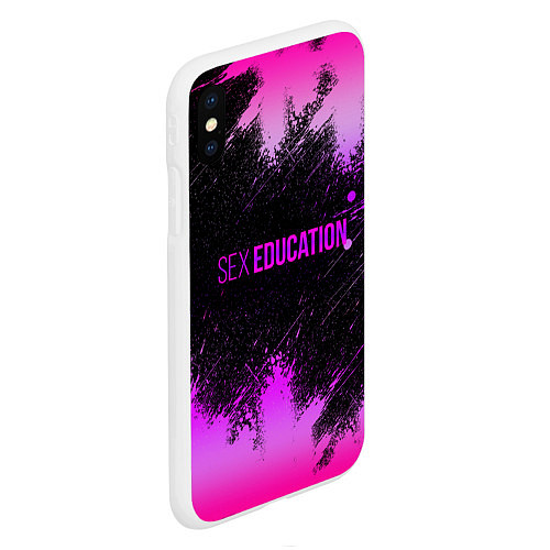 Чехол iPhone XS Max матовый Sex education / 3D-Белый – фото 2