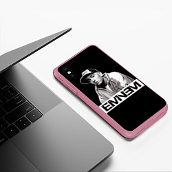 Чехол iPhone XS Max матовый Eminem, цвет: 3D-малиновый — фото 2